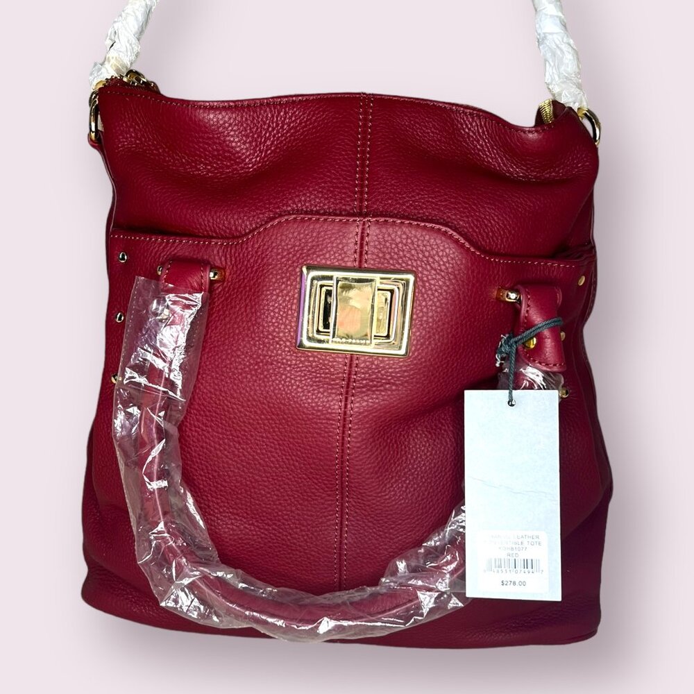 Dark Red Kelsi Dagger Leather Handbag, Brand New!